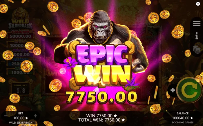 Wild Silverback - gain épique avec le Grand Jackpot