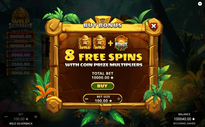 Wild Silverback - lancement des Free Spins